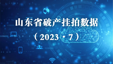 山东省破产挂拍数据（2023·7）